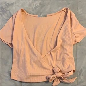 Peach wrap top
